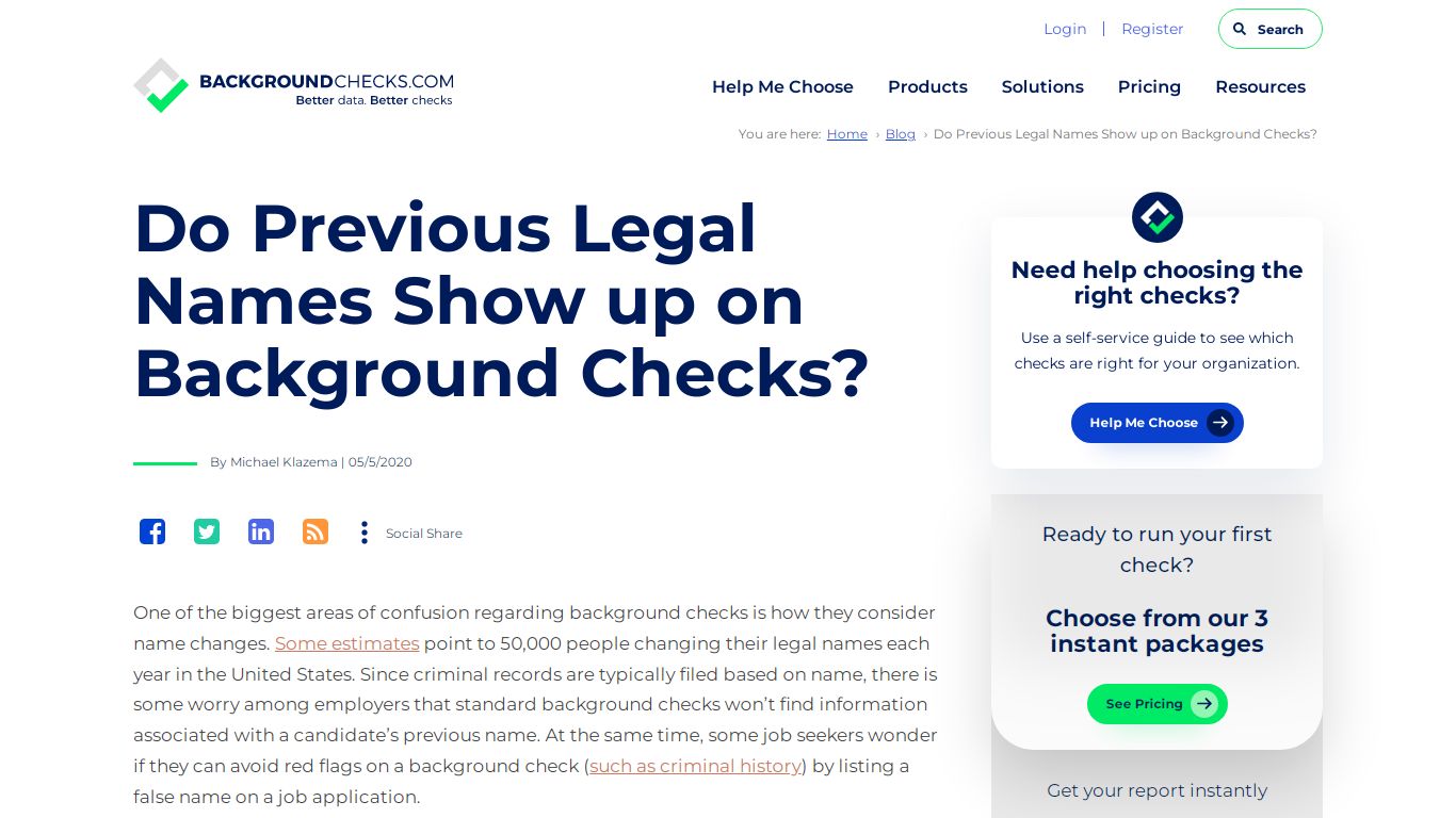 Do Previous Legal Names Show up on Background Checks?